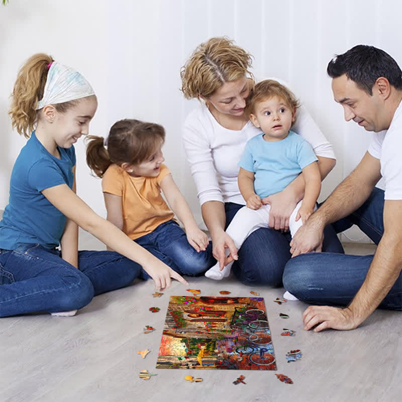 Rubbyoo Biking Tuscany - Wooden Jigsaw Puzzle - image 5