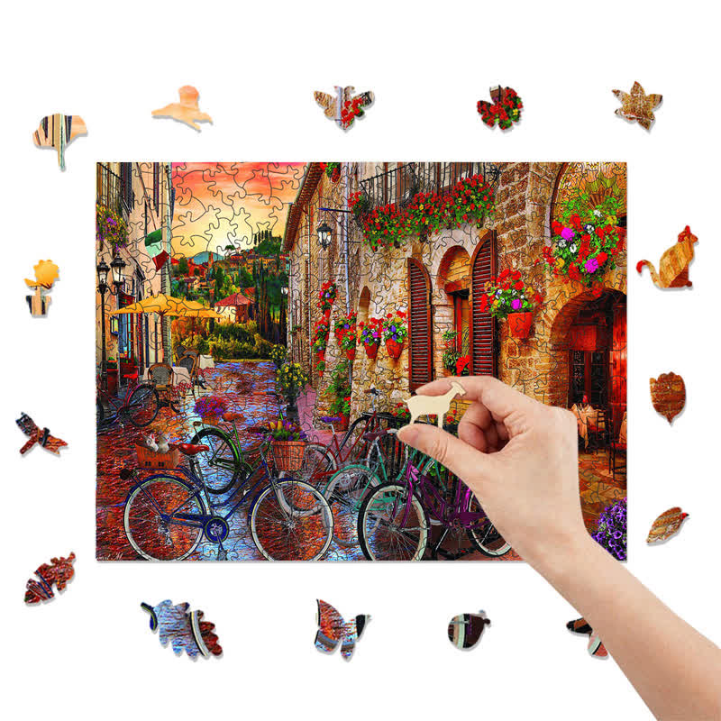 Rubbyoo Biking Tuscany - Wooden Jigsaw Puzzle - image 8