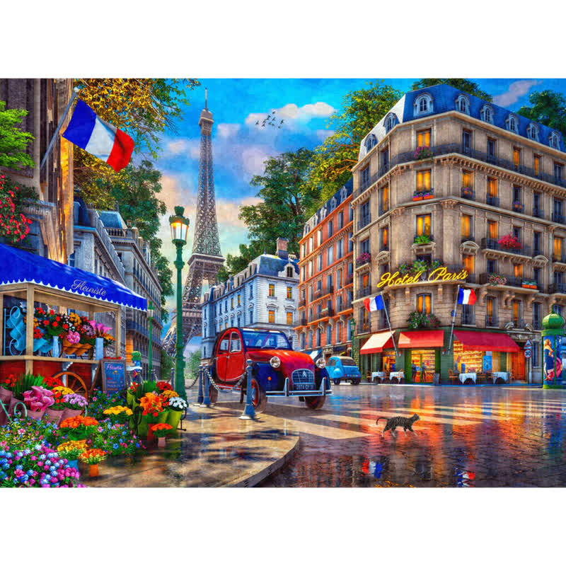 Rubbyoo The Streets of Paris - Wooden Jigsaw Puzzle - A2 - Wooden Gift Packaging - image 0