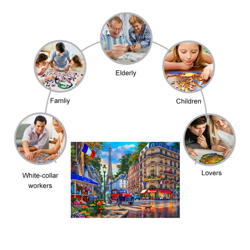 Rubbyoo The Streets of Paris - Wooden Jigsaw Puzzle - image 4