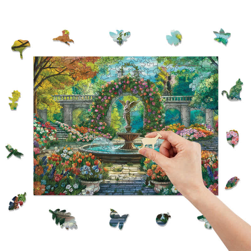 Rubbyoo The Garden's Secret Fountain - Wooden Jigsaw Puzzle - image 7