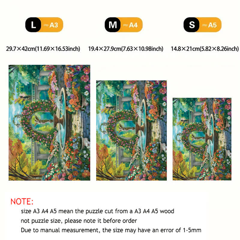 Rubbyoo The Garden's Secret Fountain - Wooden Jigsaw Puzzle - image 8