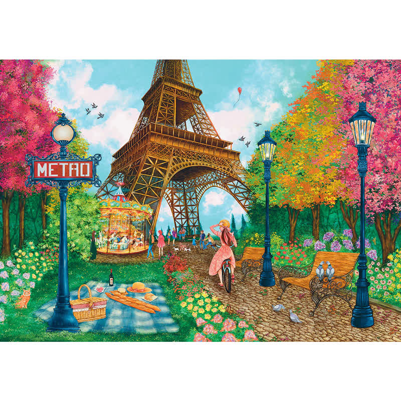 Rubbyoo Paris, Je T'aime - Wooden Jigsaw Puzzle - A2 - Wooden Gift Packaging - image 0