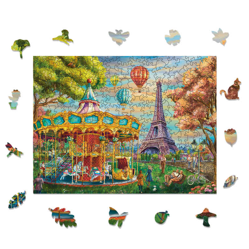 Rubbyoo Carousel Trocadero, Paris - Wooden Jigsaw Puzzle - image 1