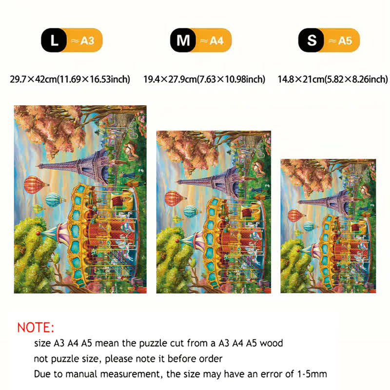 Rubbyoo Carousel Trocadero, Paris - Wooden Jigsaw Puzzle - image 2