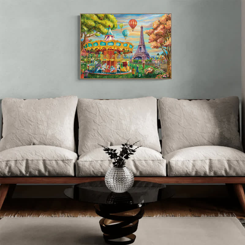 Rubbyoo Carousel Trocadero, Paris - Wooden Jigsaw Puzzle - image 3