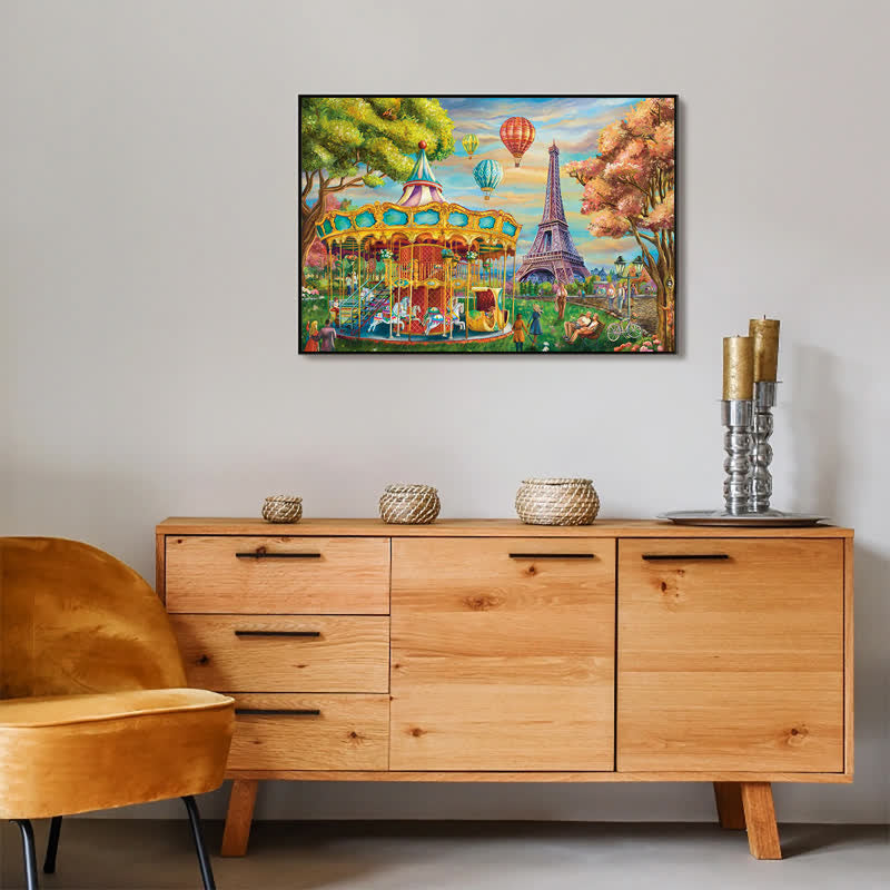 Rubbyoo Carousel Trocadero, Paris - Wooden Jigsaw Puzzle - image 4