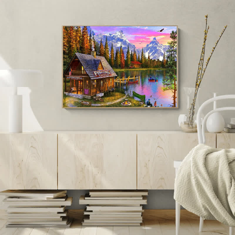 Rubbyoo Fishing On The Lake - Wooden Jigsaw Puzzle - image 7