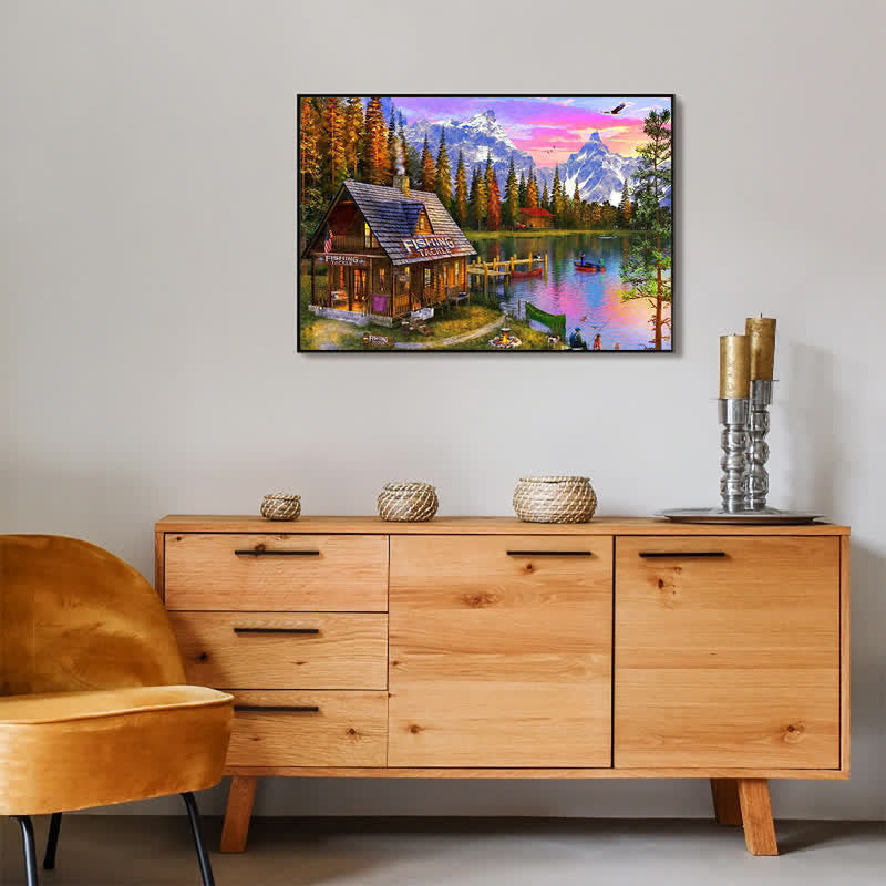 Rubbyoo Fishing On The Lake - Wooden Jigsaw Puzzle - image 5