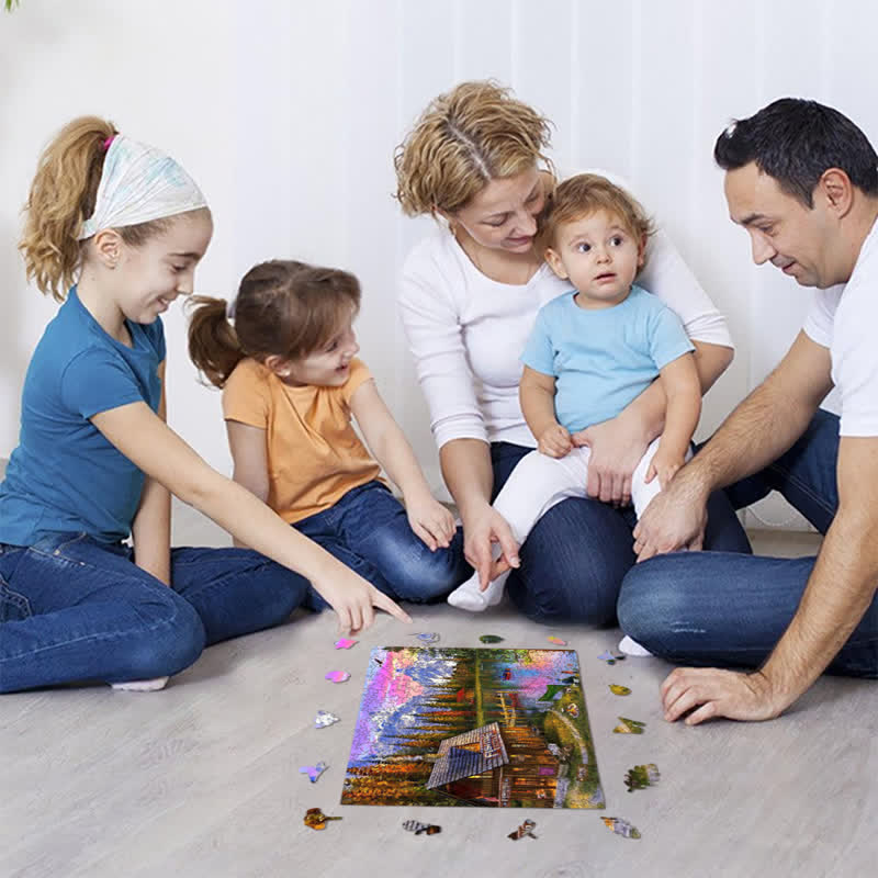 Rubbyoo Fishing On The Lake - Wooden Jigsaw Puzzle - image 4