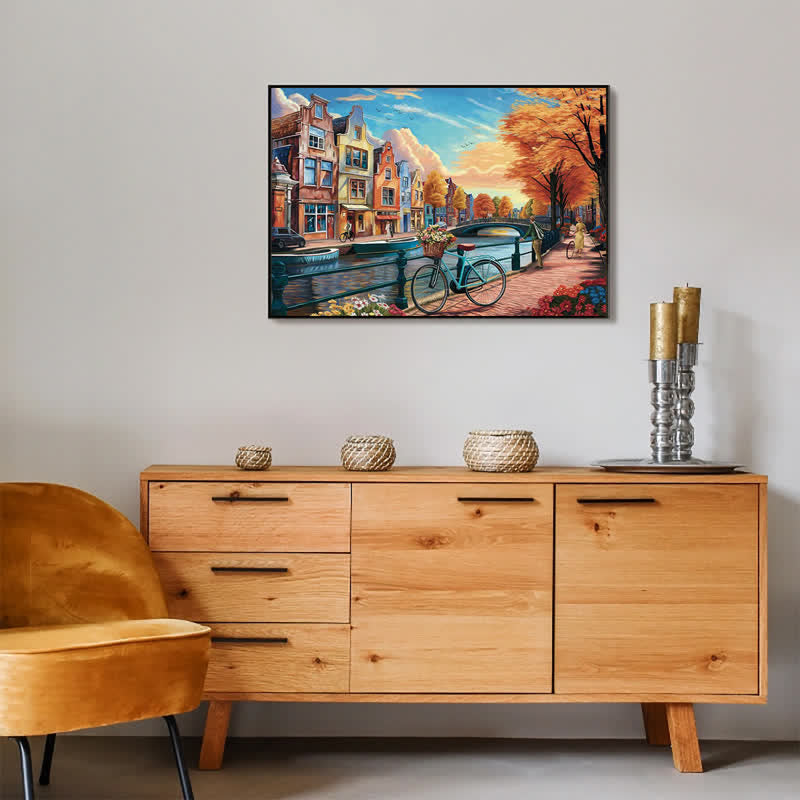 Rubbyoo Cycling Around Amsterdam - Wooden Jigsaw Puzzle - image 4