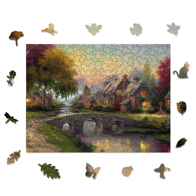 Rubbyoo Cobblestone Bridge Thomas - Wooden Jigsaw Puzzle - image 1