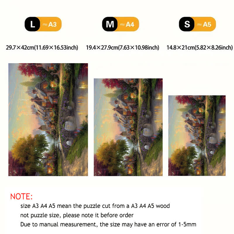 Rubbyoo Cobblestone Bridge Thomas - Wooden Jigsaw Puzzle - image 2