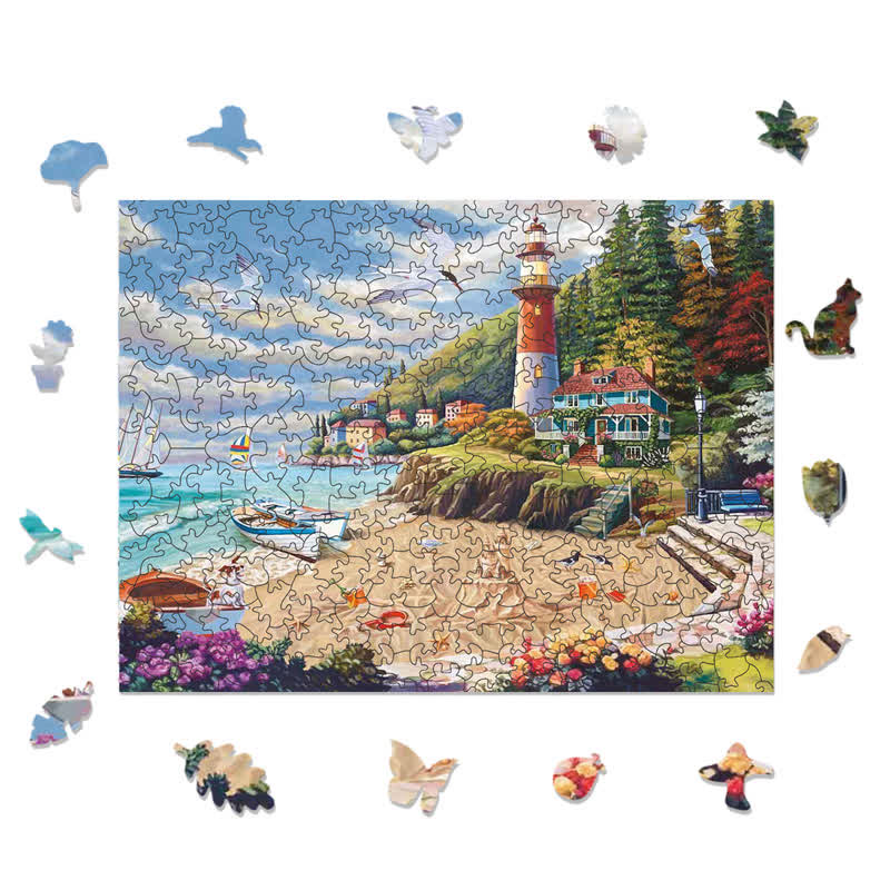 Rubbyoo Coastal Getaway - Wooden Jigsaw Puzzle - image 1