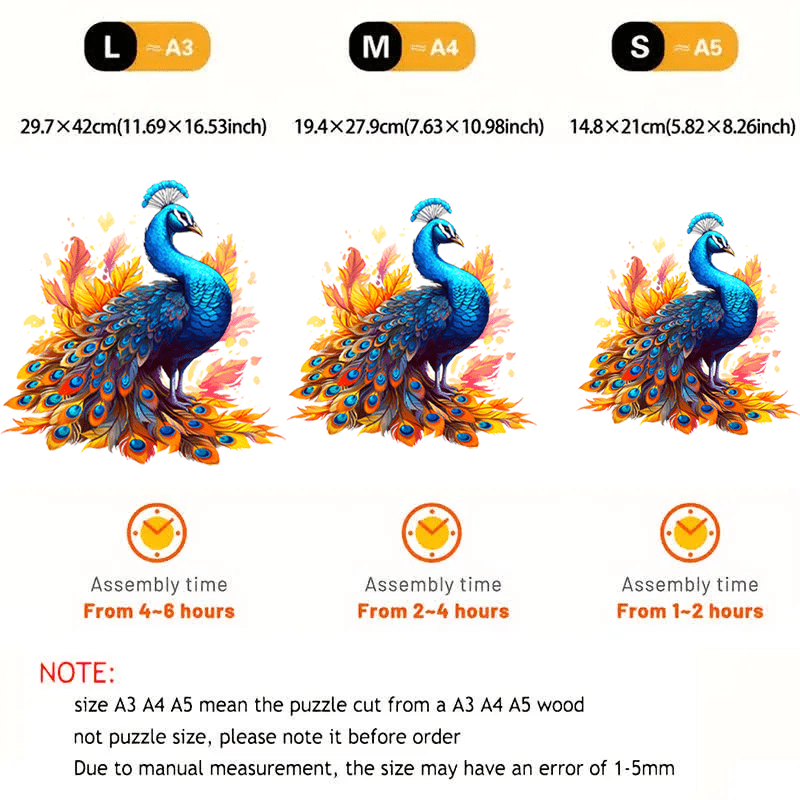 Striking Peacock - Wooden Jigsaw Puzzle - image 2