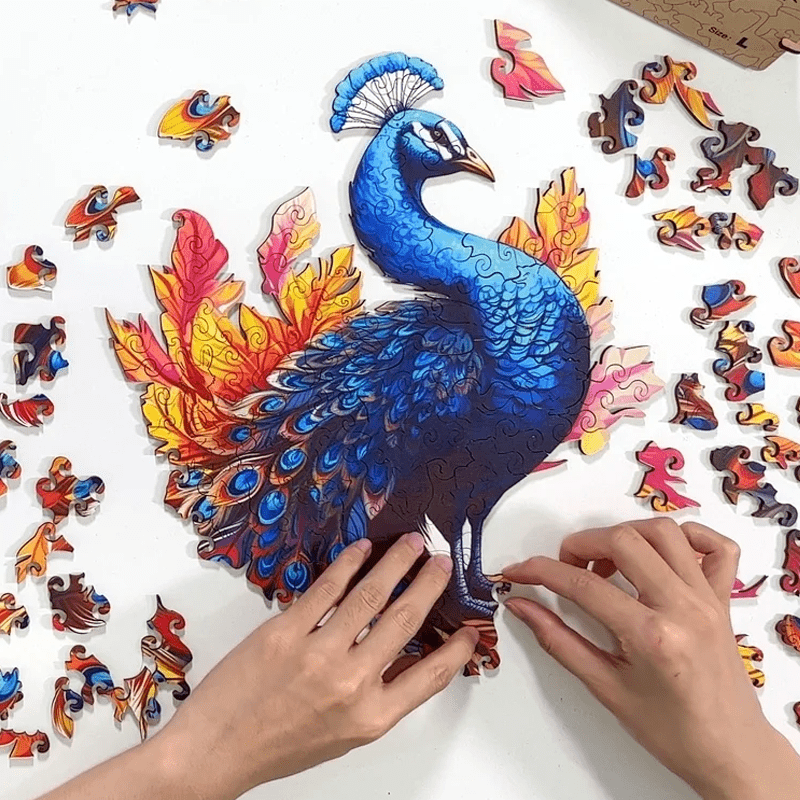Striking Peacock - Wooden Jigsaw Puzzle - image 6