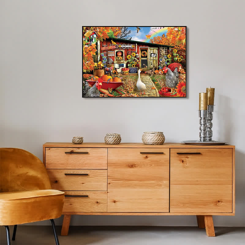 Rubbyoo Chicken Crossing - Wooden Jigsaw Puzzle - image 2