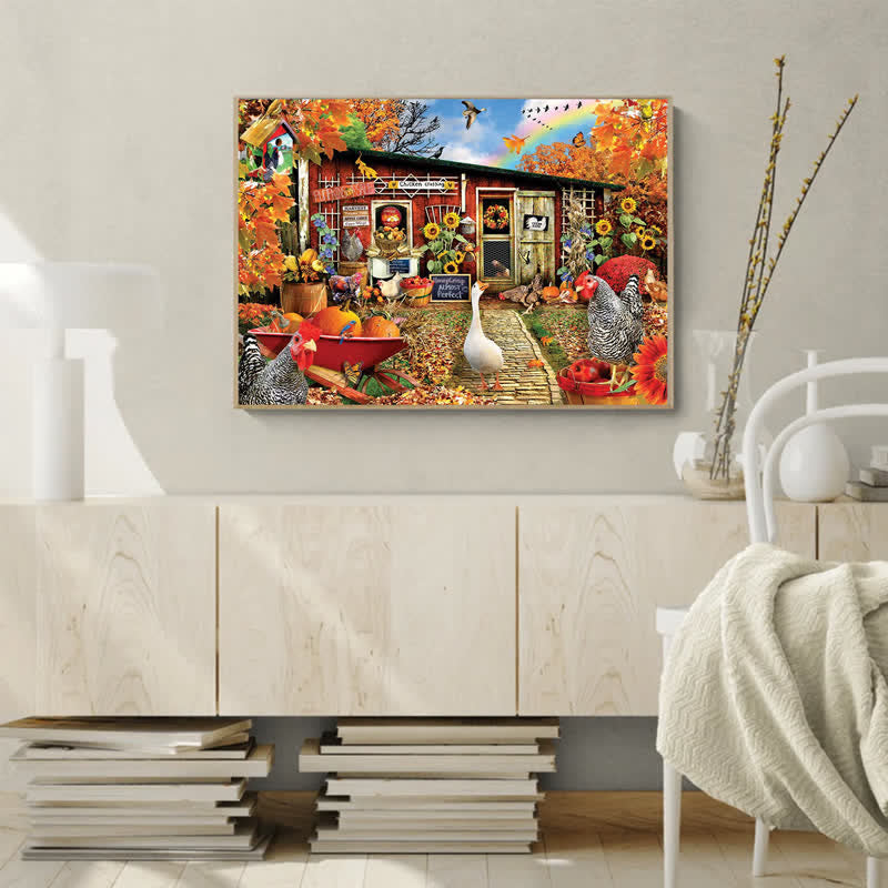 Rubbyoo Chicken Crossing - Wooden Jigsaw Puzzle - image 5