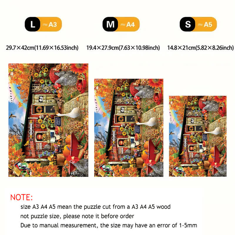 Rubbyoo Chicken Crossing - Wooden Jigsaw Puzzle - image 6