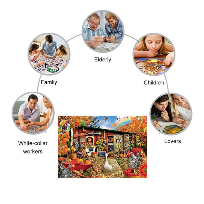 Rubbyoo Chicken Crossing - Wooden Jigsaw Puzzle - image 8