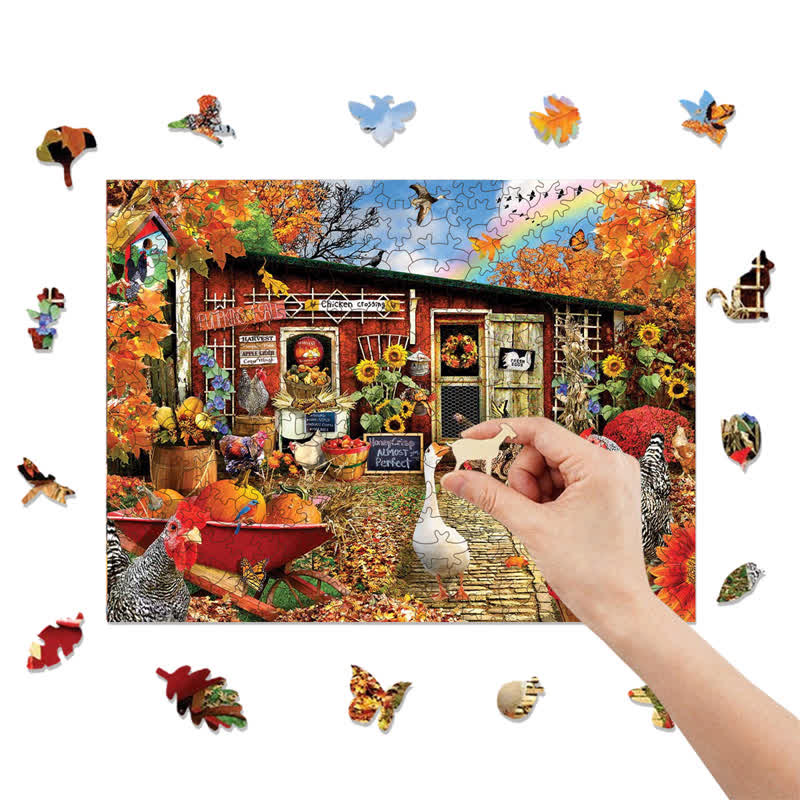 Rubbyoo Chicken Crossing - Wooden Jigsaw Puzzle - image 7