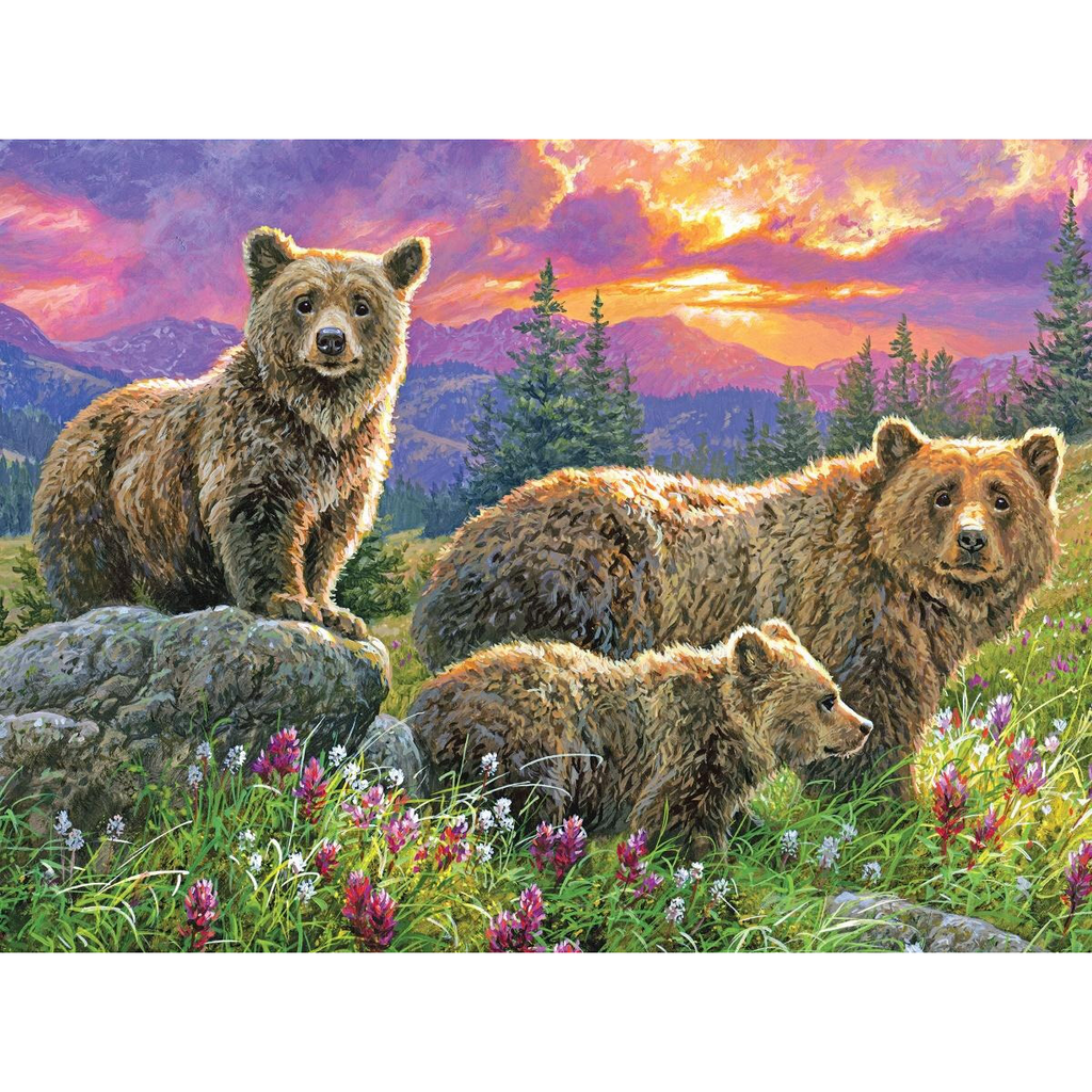 Rubbyoo Bears in the Valley - Wooden Jigsaw Puzzle - A2 - Wooden Gift Packaging - image 0