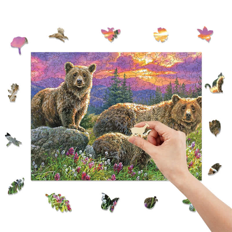 Rubbyoo Bears in the Valley - Wooden Jigsaw Puzzle - image 8