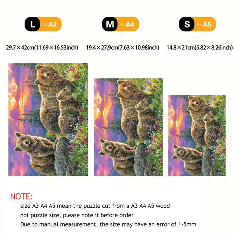 Rubbyoo Bears in the Valley - Wooden Jigsaw Puzzle - image 7