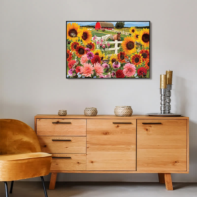 Rubbyoo Sunflower Farm - Wooden Jigsaw Puzzle - image 2