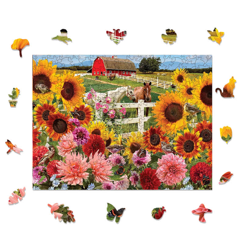 Rubbyoo Sunflower Farm - Wooden Jigsaw Puzzle - image 1