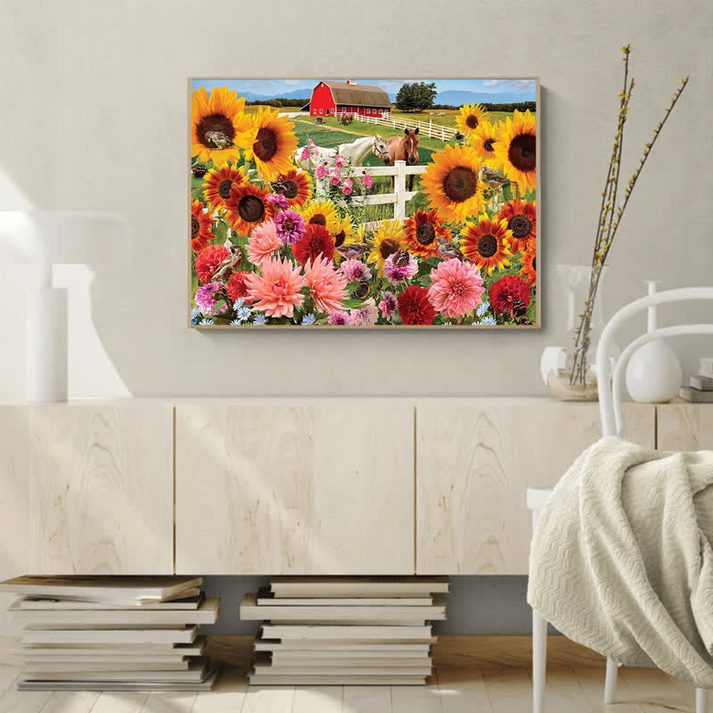Rubbyoo Sunflower Farm - Wooden Jigsaw Puzzle - image 6