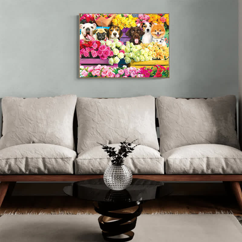 Rubbyoo Flower Market Pups - Wooden Jigsaw Puzzle - image 2