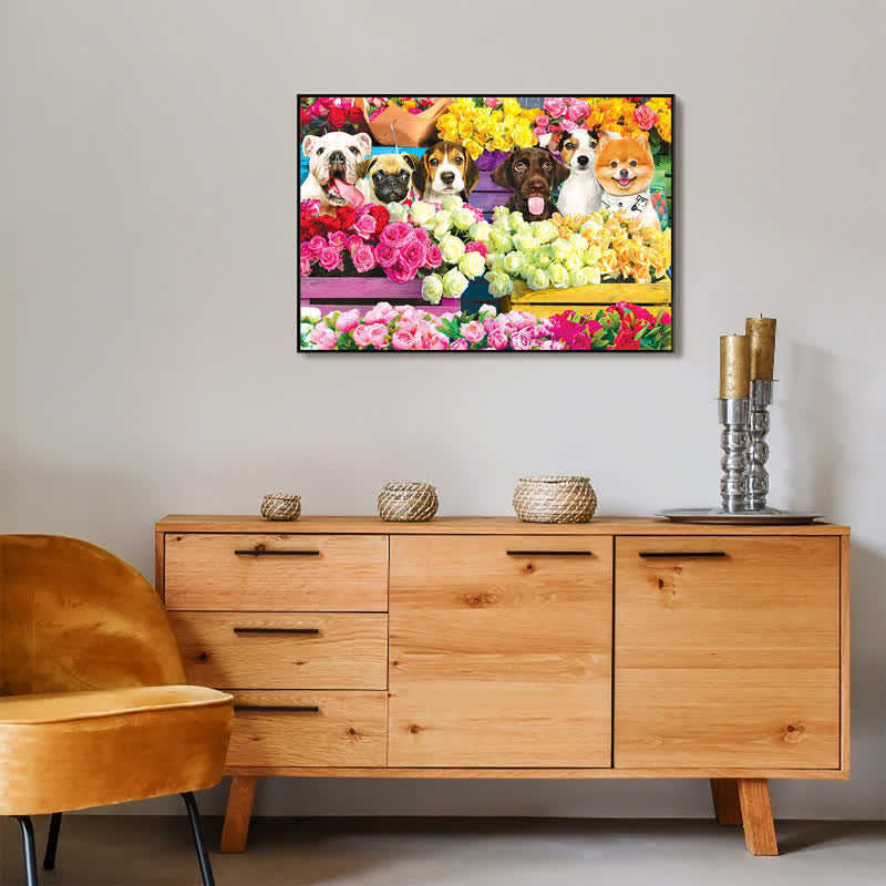 Rubbyoo Flower Market Pups - Wooden Jigsaw Puzzle - image 4