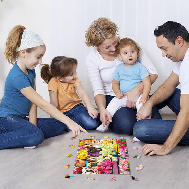 Rubbyoo Flower Market Pups - Wooden Jigsaw Puzzle - image 5