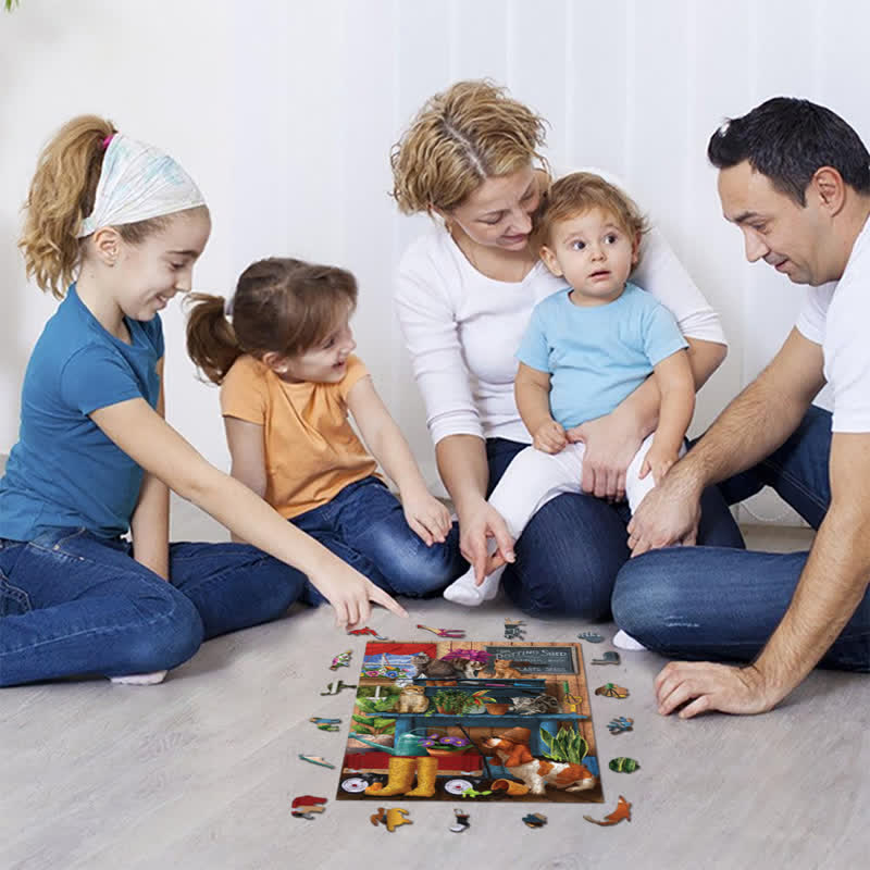 Rubbyoo Trouble in the Potting Shed - Wooden Jigsaw Puzzle - image 3