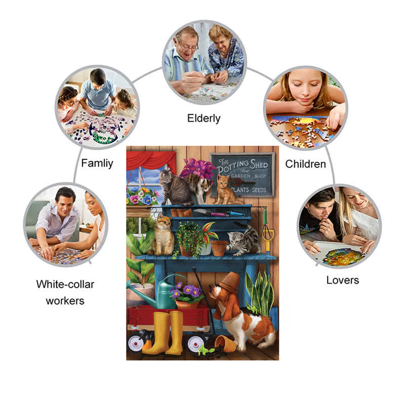 Rubbyoo Trouble in the Potting Shed - Wooden Jigsaw Puzzle - image 2