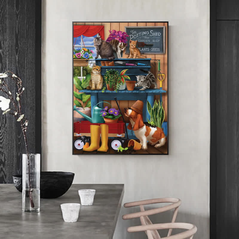 Rubbyoo Trouble in the Potting Shed - Wooden Jigsaw Puzzle - image 4