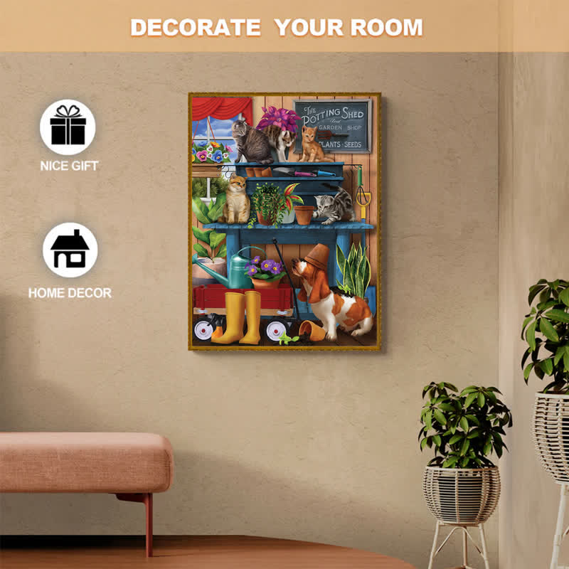 Rubbyoo Trouble in the Potting Shed - Wooden Jigsaw Puzzle - image 6