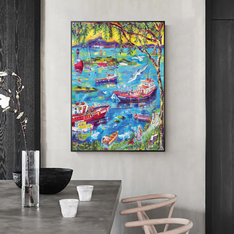 Rubbyoo Boats at Sunset Bay - Wooden Jigsaw Puzzle - image 5