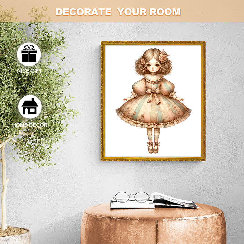 Rubbyoo Classic Doll in Beige Balloon Dress - Wooden Jigsaw Puzzle - image 2