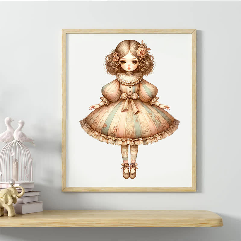 Rubbyoo Classic Doll in Beige Balloon Dress - Wooden Jigsaw Puzzle - image 7