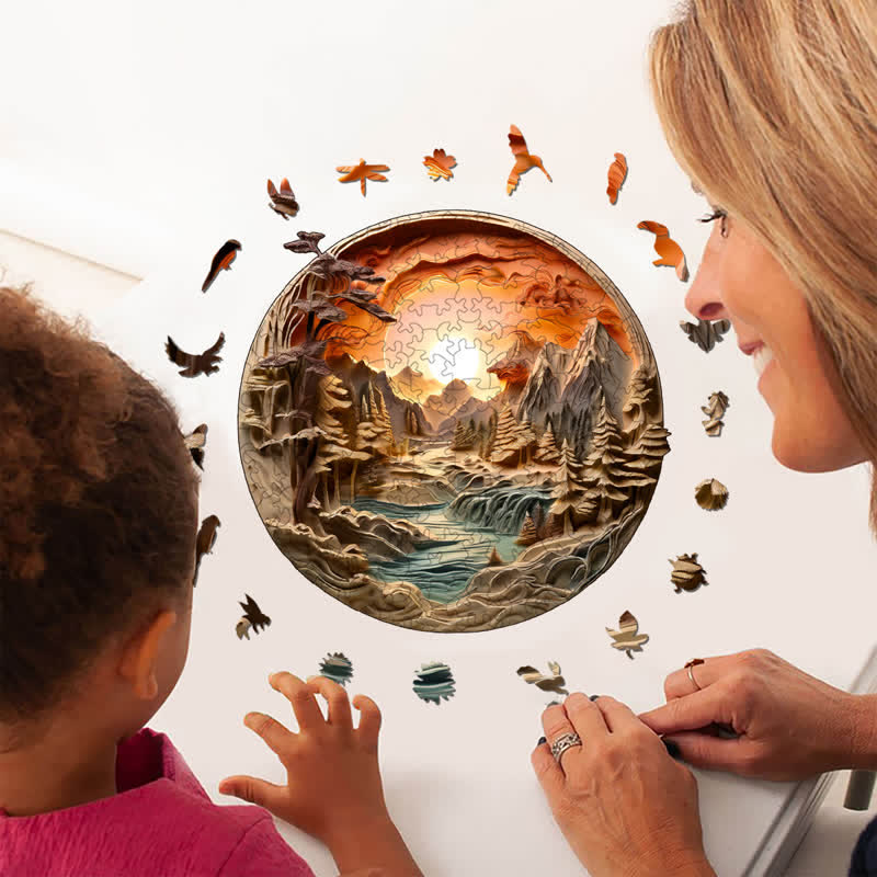 3D vision inside the cave-9 - Wooden Jigsaw Puzzle - image 5