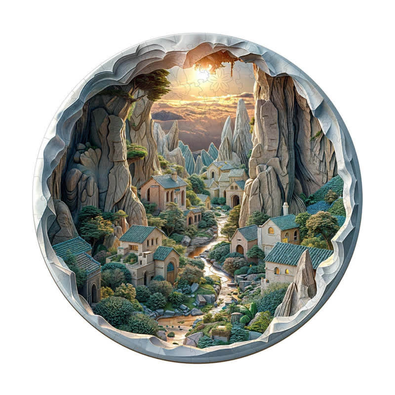 3D vision inside the cave-1 - Wooden Jigsaw Puzzle - image 1