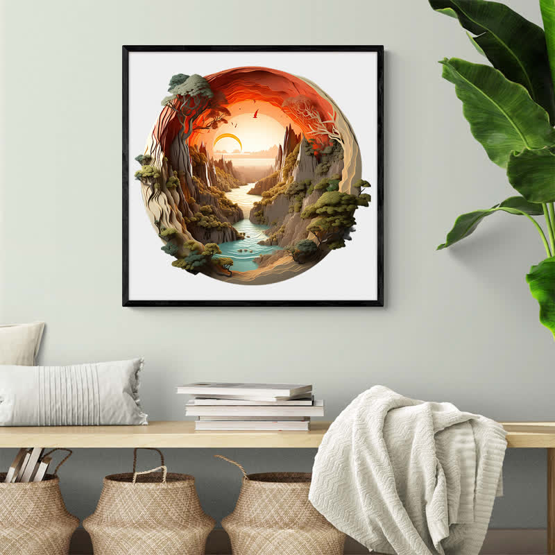 3D Sunset - Wooden Jigsaw Puzzle - image 3