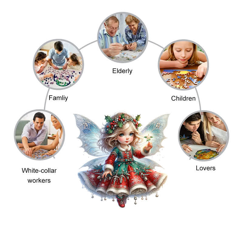 Rubbyoo Enchanting Christmas Fairy - Wooden Jigsaw Puzzle - image 6