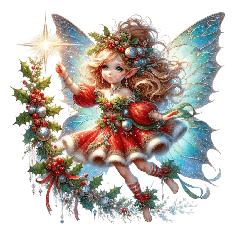 Rubbyoo Beautiful Christmas Fairy - Wooden Jigsaw Puzzle - A3 - Wooden Gift Packaging - image 0