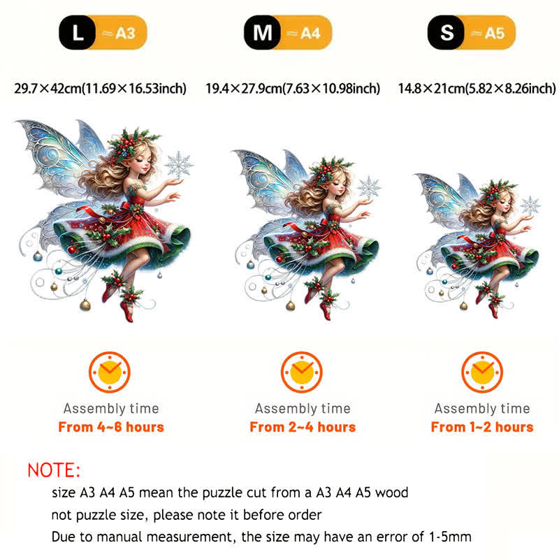 Rubbyoo Fantasy Christmas Fairy - Wooden Jigsaw Puzzle - image 3