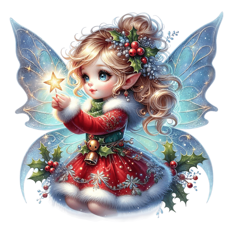 Rubbyoo Cute Christmas Fairy - Wooden Jigsaw Puzzle - A3 - Wooden Gift Packaging - image 0