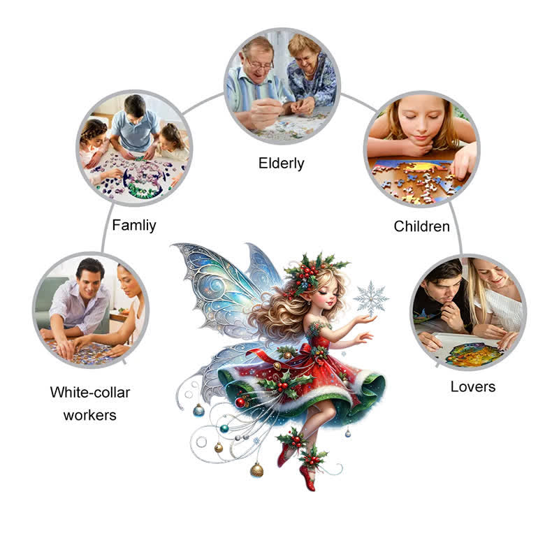 Rubbyoo Fantasy Christmas Fairy - Wooden Jigsaw Puzzle - image 7