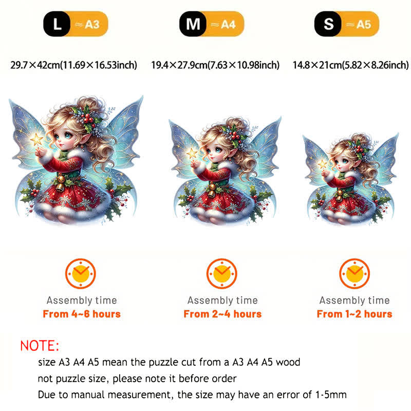 Rubbyoo Cute Christmas Fairy - Wooden Jigsaw Puzzle - image 6